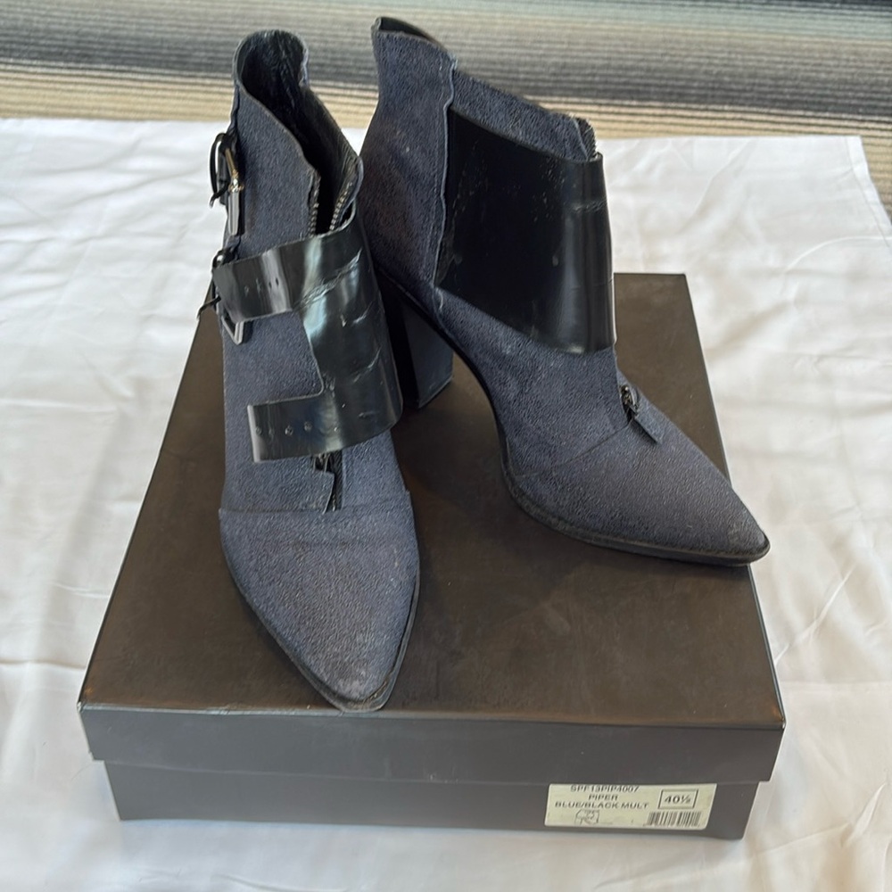 Tibi black/blue booties